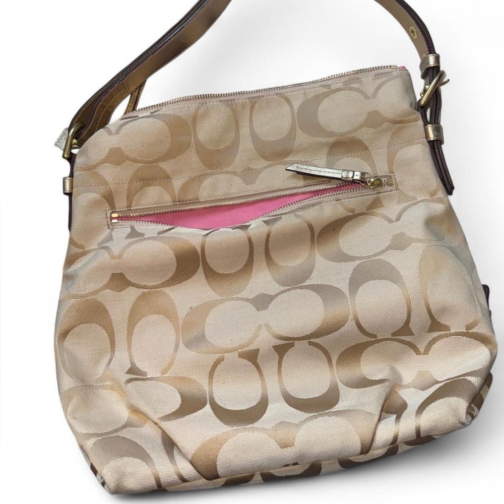 Coach Zoe Leather Boho Hobo Bag